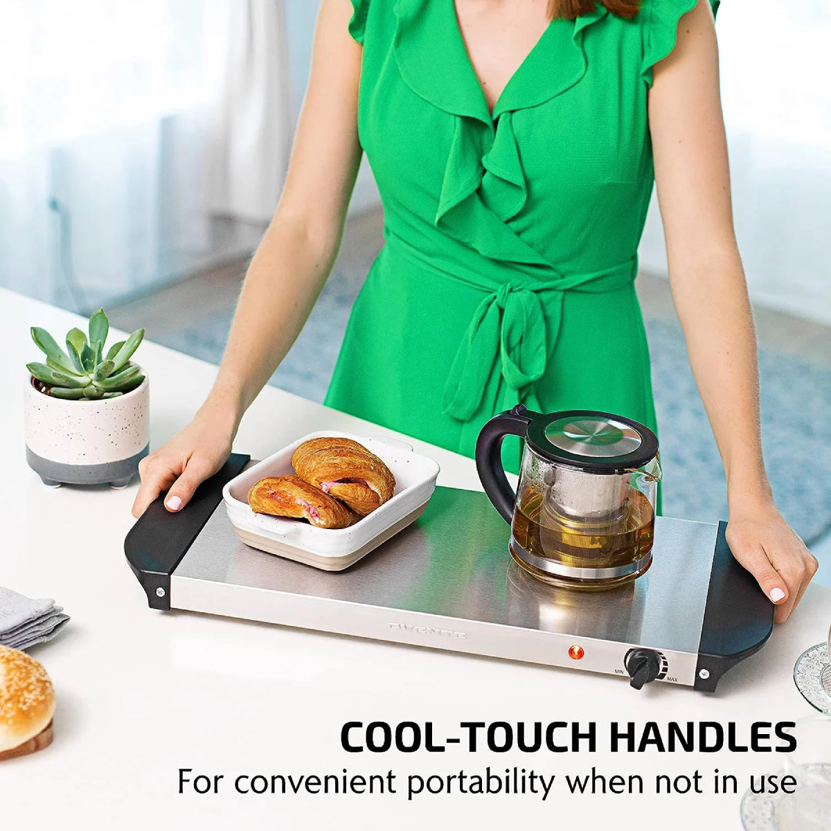 Ovente FW170S Electric Warming Tray - Silver