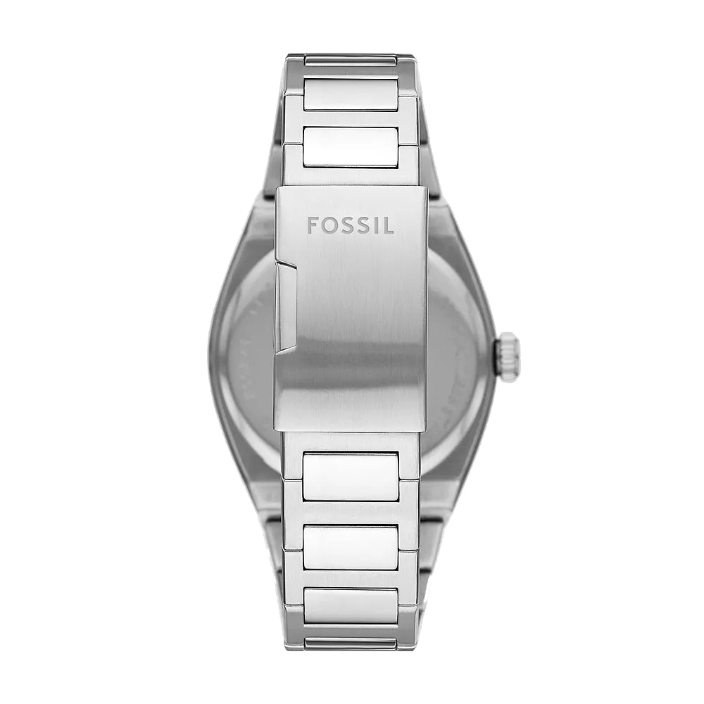 Fossil Everett Men's 42mm Silver-Tone Bracelet Watch - Blue Dial