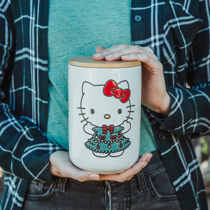 Sanrio Hello Kitty Holiday 7" Ceramic Snack Jar - White