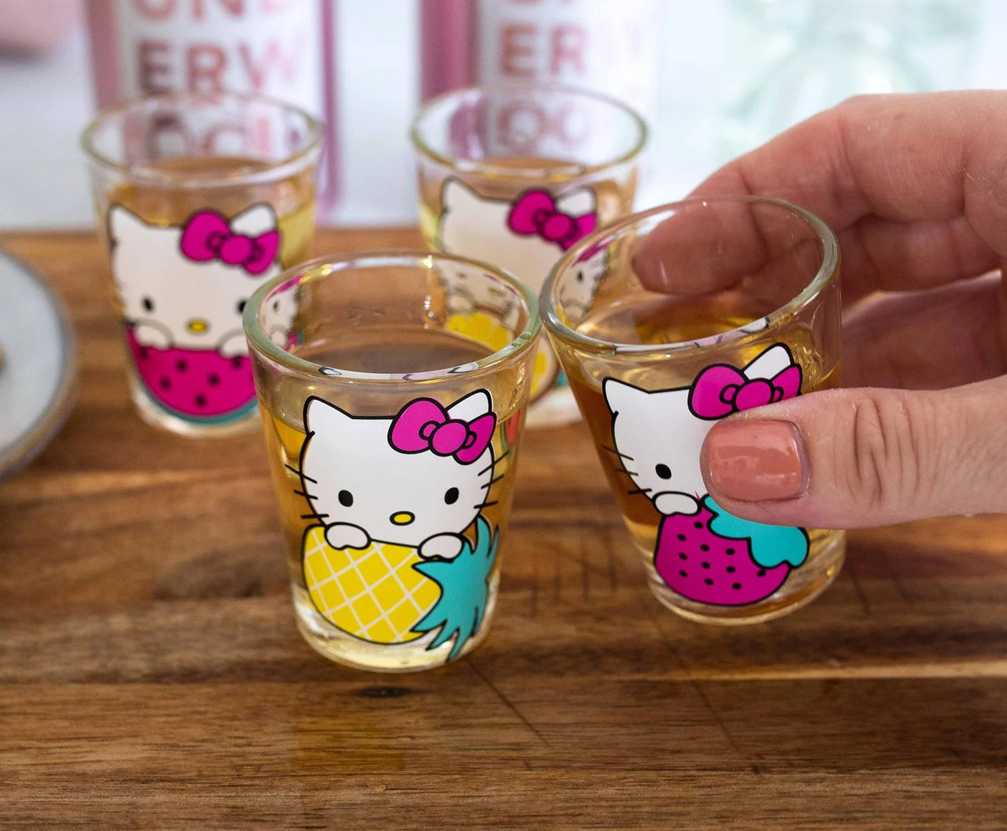 Sanrio Hello Kitty 1.5 oz Mini Shot Glasses (Set of 4) - Multicolor