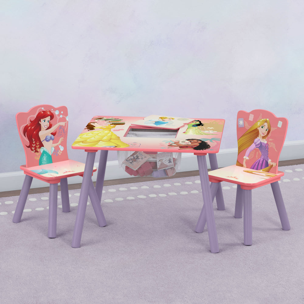Delta Children Disney Princess Table and Chair Set with Storage