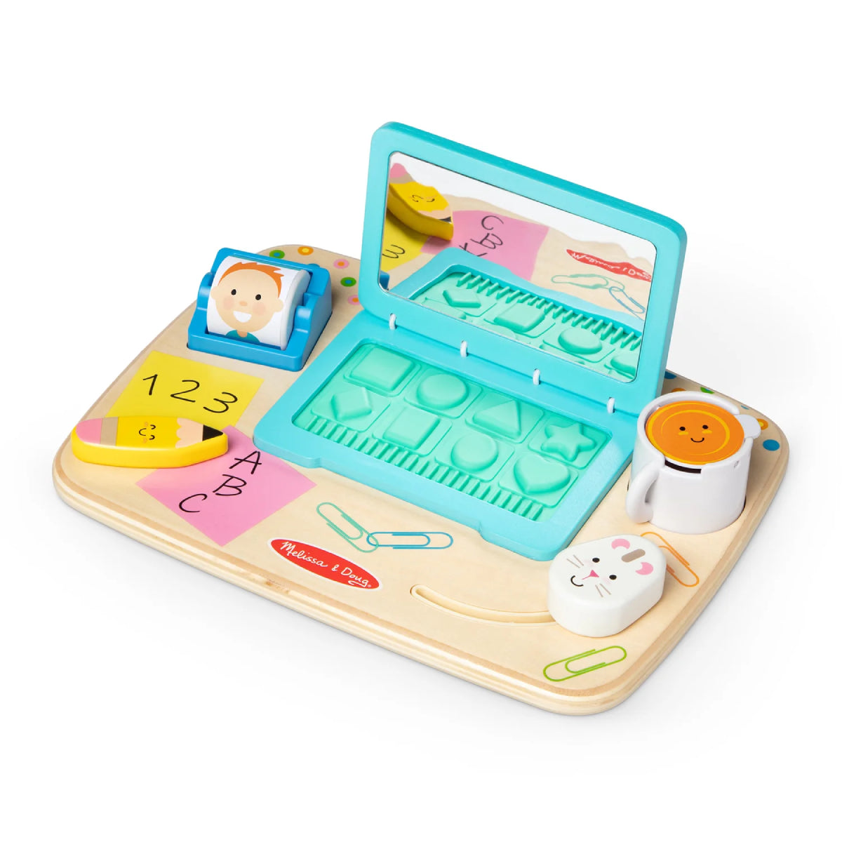 Melissa and Doug Wooden Work & Play Desktop Activity Board