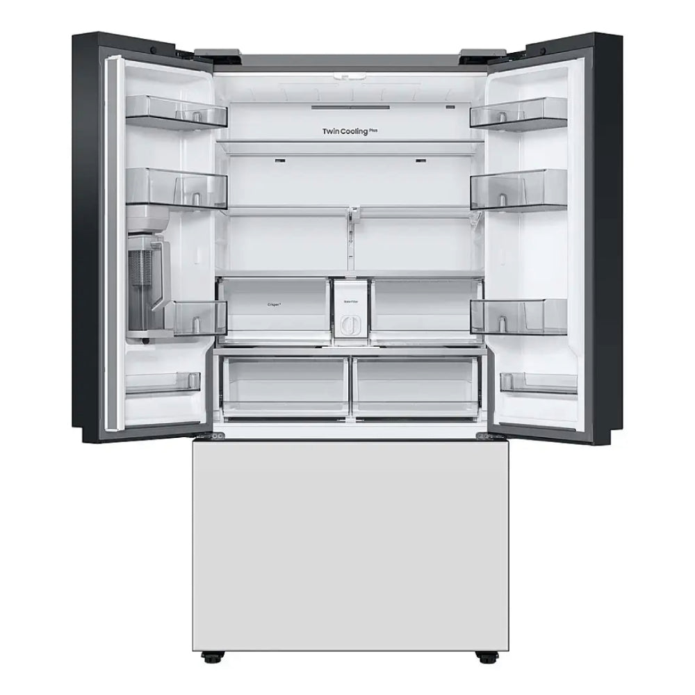 Samsung RF24BB620012 Bespoke 24 cu. ft. French Door Smart Refrigerator with AutoFill Water Pitcher - White Glass