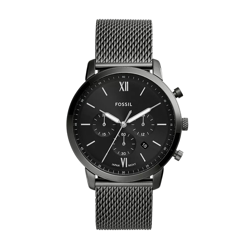 Fossil Neutra Men's 44mm Smoke Bracelet Watch - Black Dial