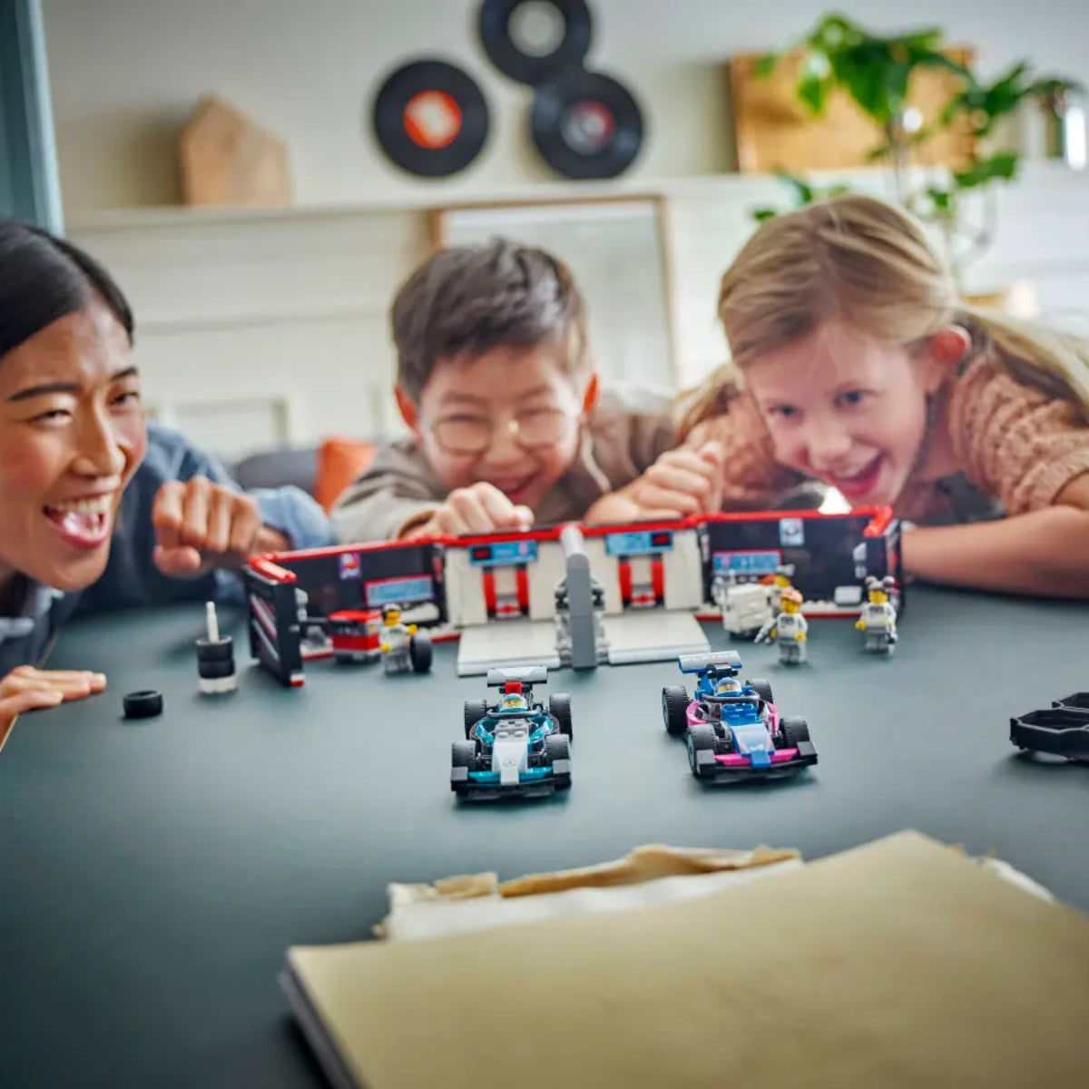 LEGO F1 Garage & Mercedes-AMG & Alpine Cars Building Toy Set (678-Pieces)