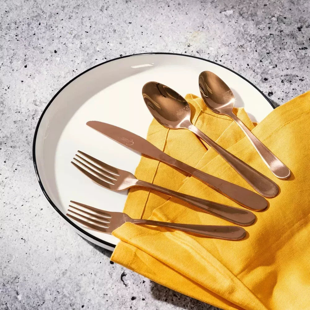 Gibson 137380.2 Stravidia Flatware Set (20-Pieces) - Rose Gold