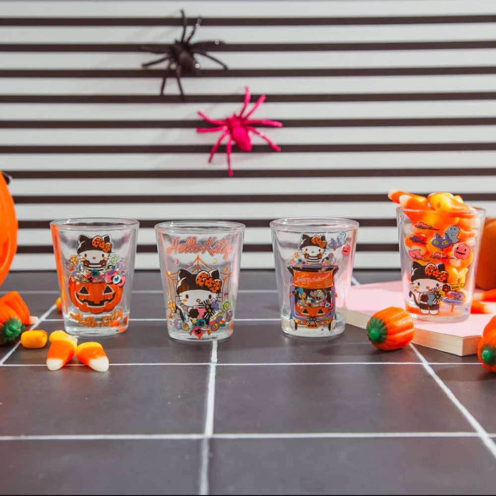 Sanrio Hello Kitty Halloween 2 oz Mini Shot Glasses (Set of 4)