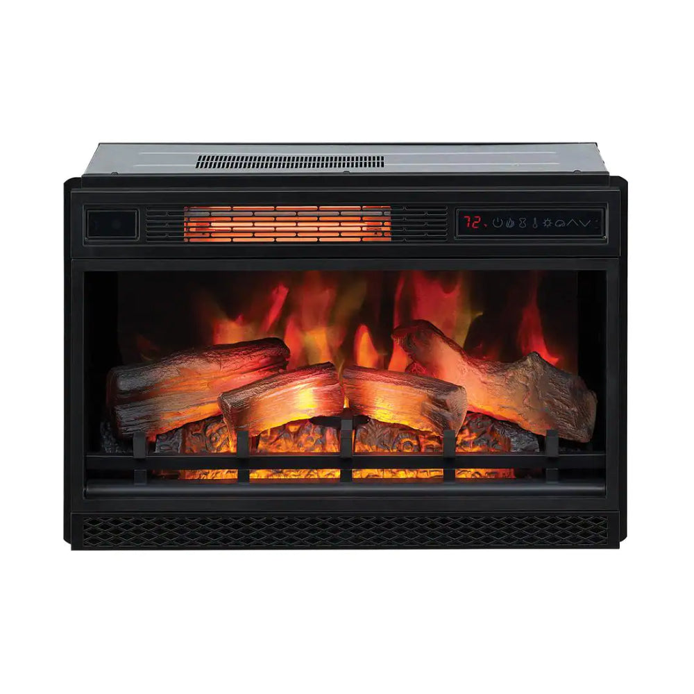 ClassicFlame 3D SpectraFire Plus Infrared Electric Fireplace Insert, Black