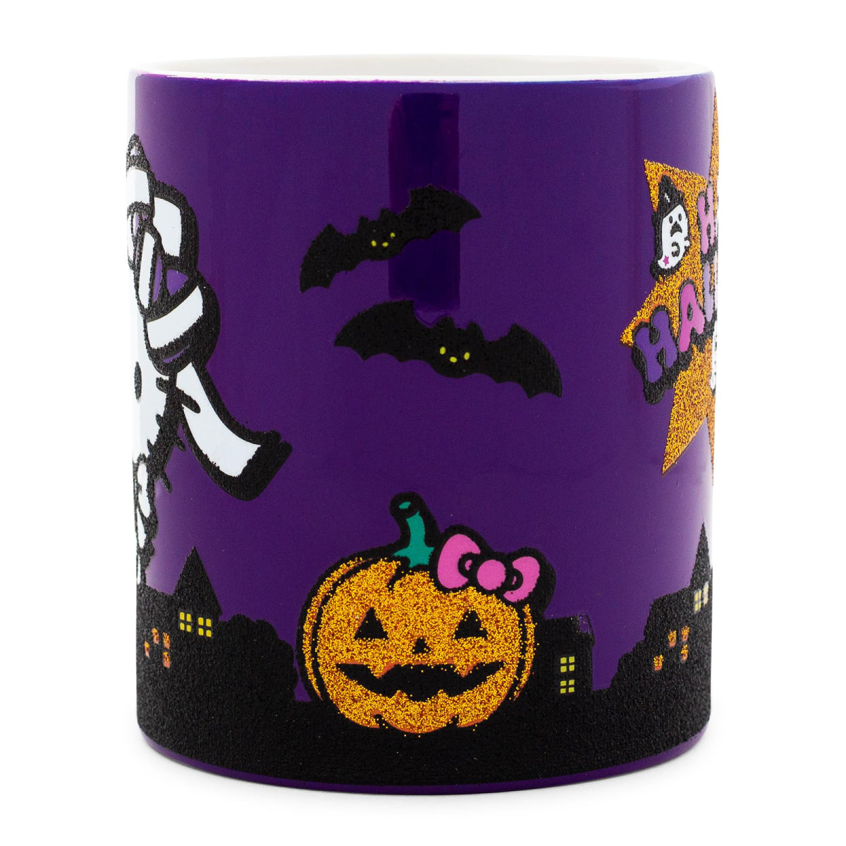 Sanrio Hello Kitty "Happy Halloween" 14 oz Ceramic Glitter Mug - Purple