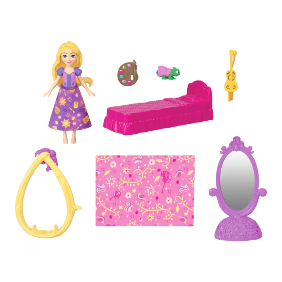 Disney Princess Rapunzel Doll House Playset with Small Doll