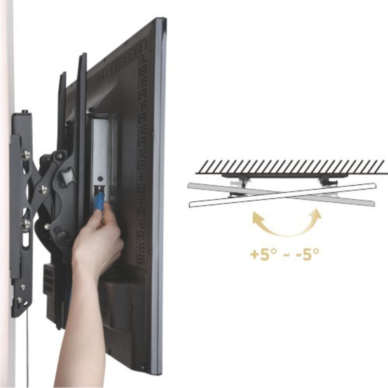 Screengrip LP65-48T Advanced Extension Tilt Wall Mount for 43" - 90" TVs - Matte Black