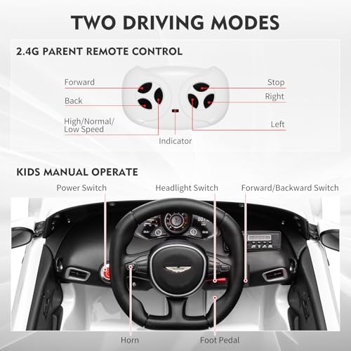 Aston Martin 12V Ride on Car with Remote Control