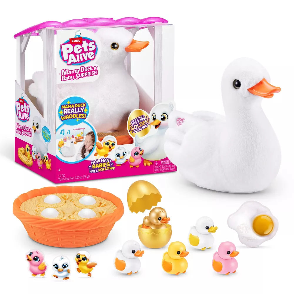 Pets Alive Mama Duck and Babies Toy Set