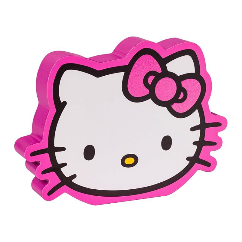 Sanrio Hello Kitty Glitter Large Die Cut MDF Wall Art - Pink