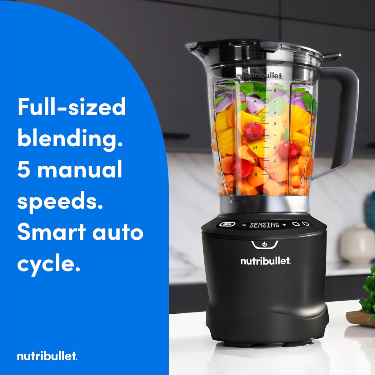 Nutribullet NBF50600AK Smart Sense Full Size Blender - Matte Black