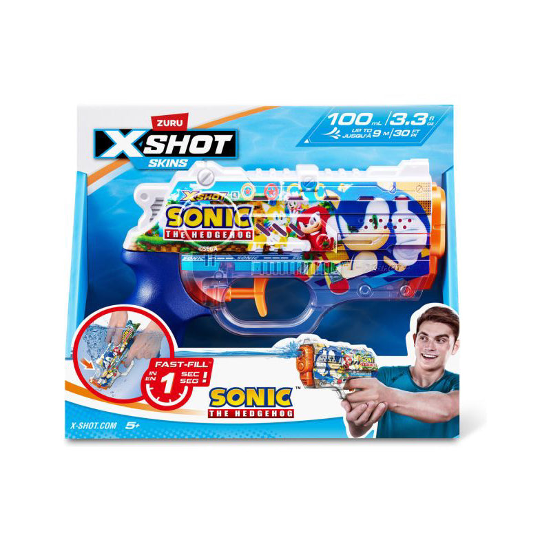 XShot Sonic The Hedgehog Fast-Fill Skins Nano Water Blaster