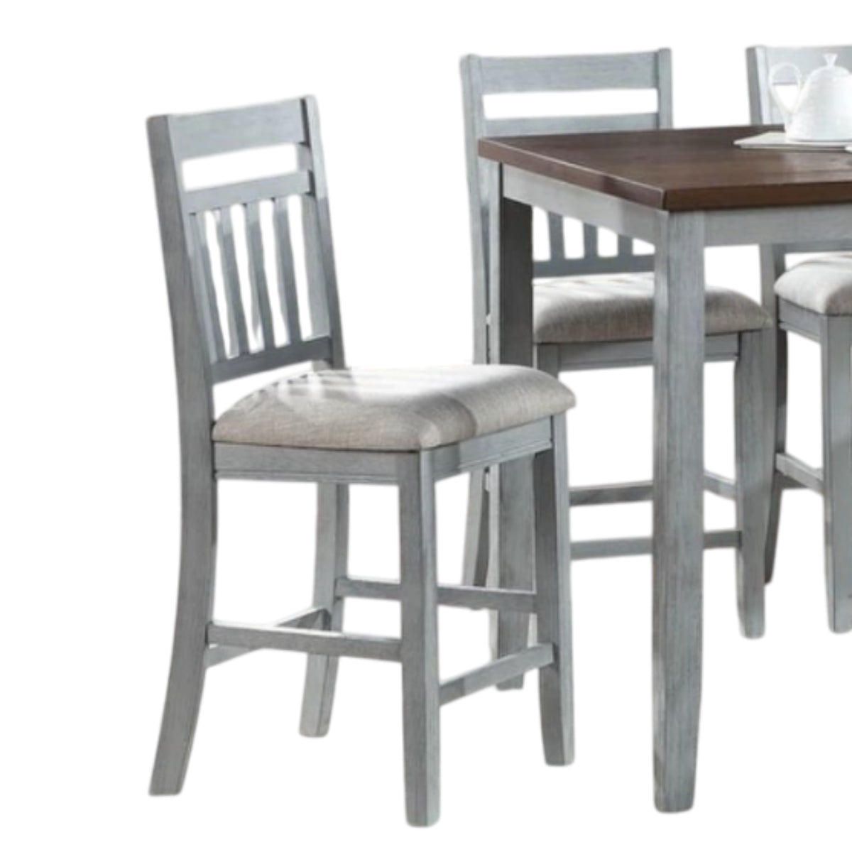 Riverdale Pub Dining Table with 4 Chairs - Gray