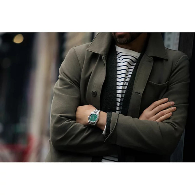 Bulova Super Seville Unisex 38mm Silver-Tone Bracelet Watch - Green Dial