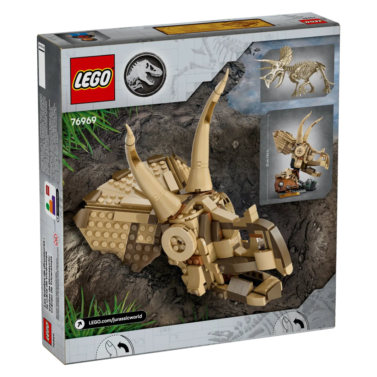 LEGO Jurassic World Dinosaur Fossils Triceratops Skull Building Toy Set (468-Pieces)