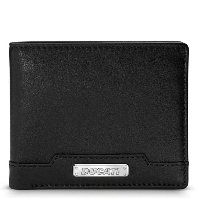 Ducati Lucca Medium Leather Wallet - Black