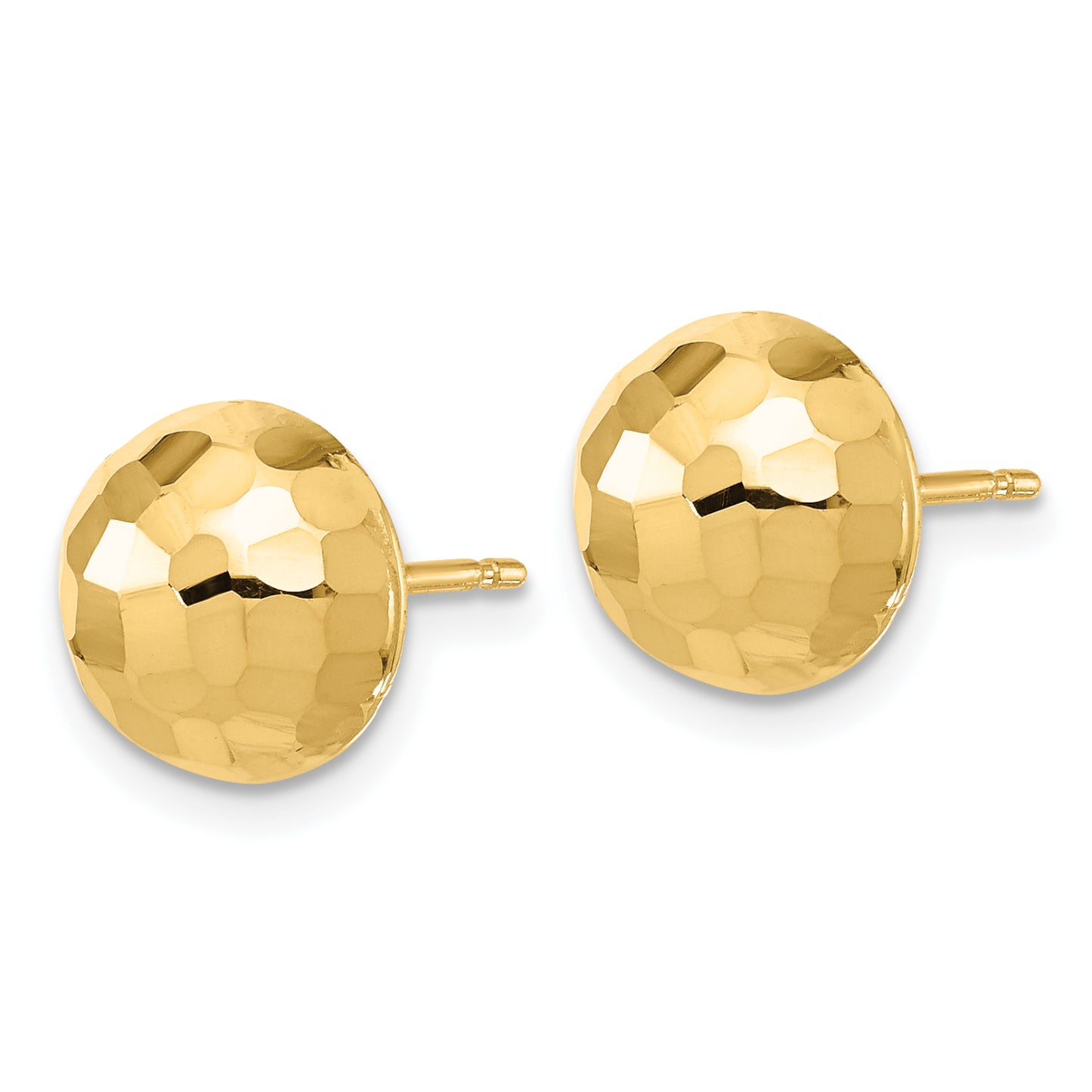 14K Leslie's Women's Diamond-Cut Button Post Earrings in 14K Gold
