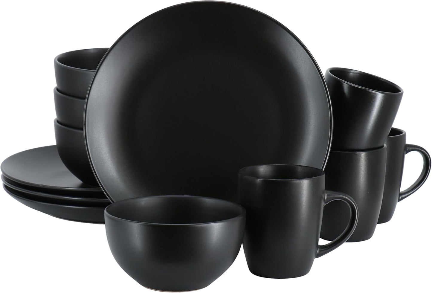 Gibson Home 142742 Everyday Plus Stoneware Dinnerware Set (12-Piece)