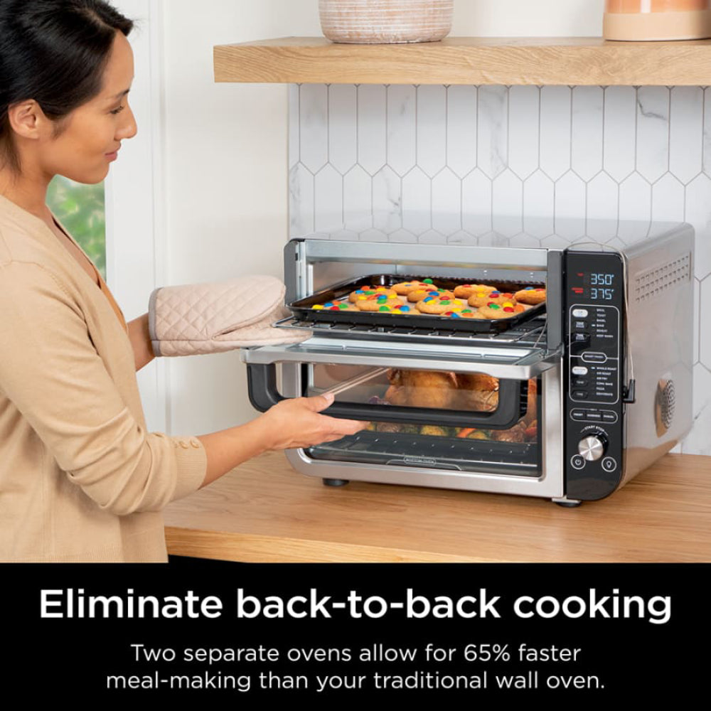 Ninja DCT451 12-in-1 Smart Double Oven - Silver/Black