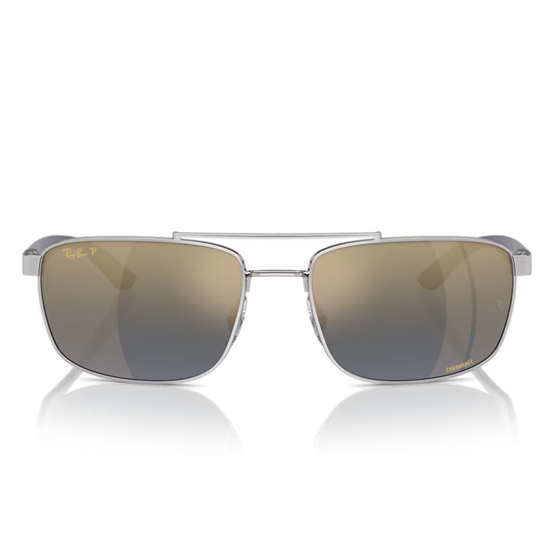 Ray Ban RB3737CH6000 Unisex Rectangle Chromance Sunglasses