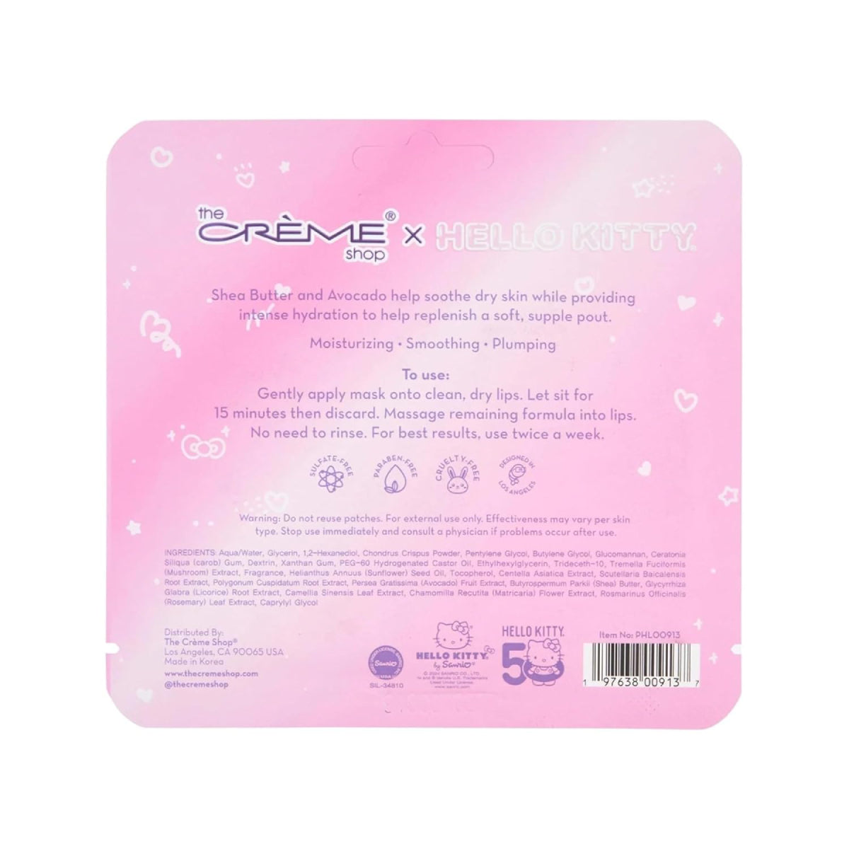 The Creme Shop X Hello Kitty Plumping Hydrogel Lip Patch