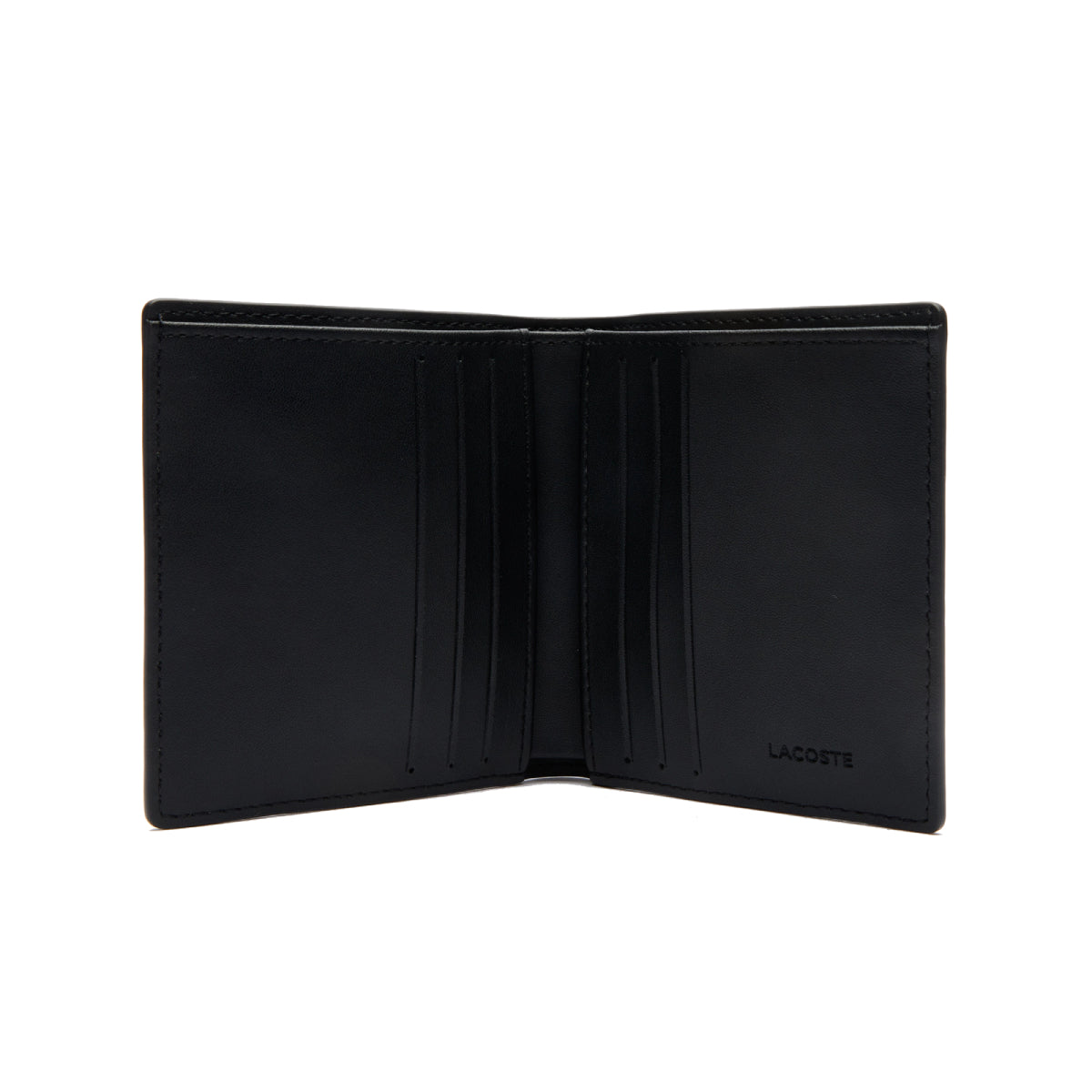 Lacoste Monogram Compact Billfold Wallet - Black