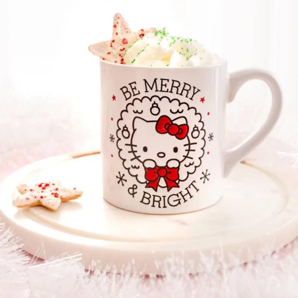 Sanrio Hello Kitty 14 oz Wax Resist Ceramic Mug - White