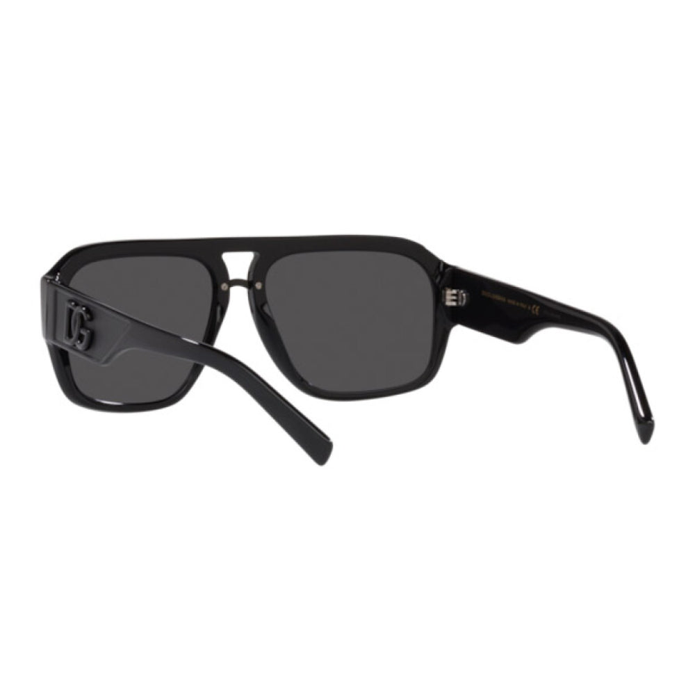 Dolce & Gabbana Men's DG4403 Pilot Solid Color Sunglasses - Black/Dark Gray