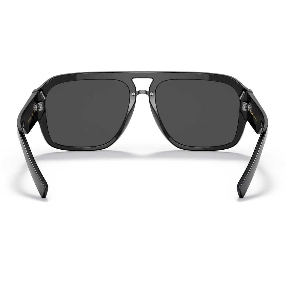 Dolce & Gabbana Men's DG4403 Pilot Solid Color Sunglasses - Black/Dark Gray