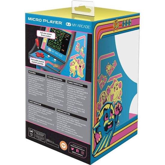 My Arcade Ms. Pac-Man Micro Player - Blue/Pink - Curacao