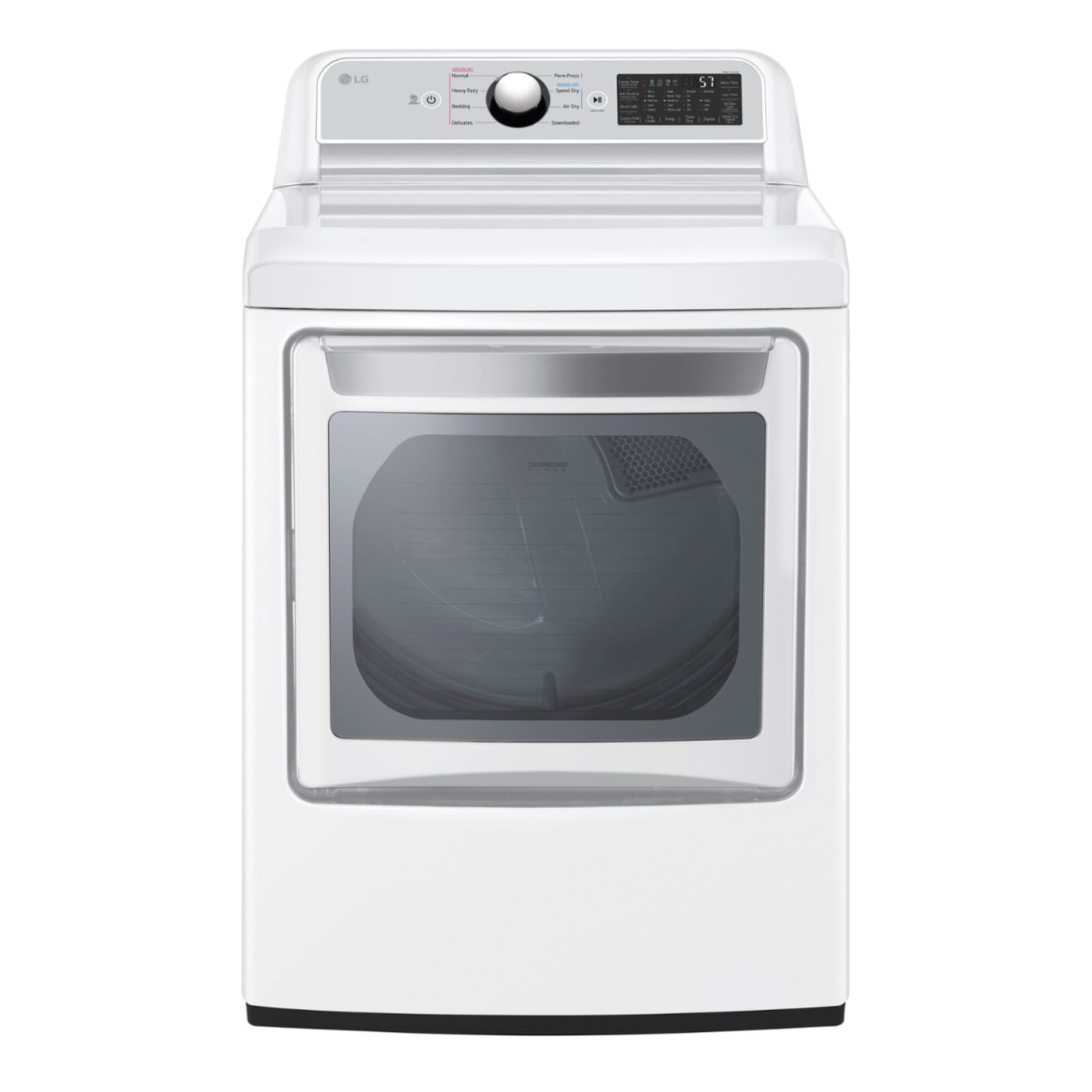 Secadora eléctrica LG DLE7400WE de carga frontal, 7,3 pies cúbicos, con WiFi inteligente, puerta de carga fácil y tecnología de secado por sensor, color blanco, con certificación ENERGY STAR