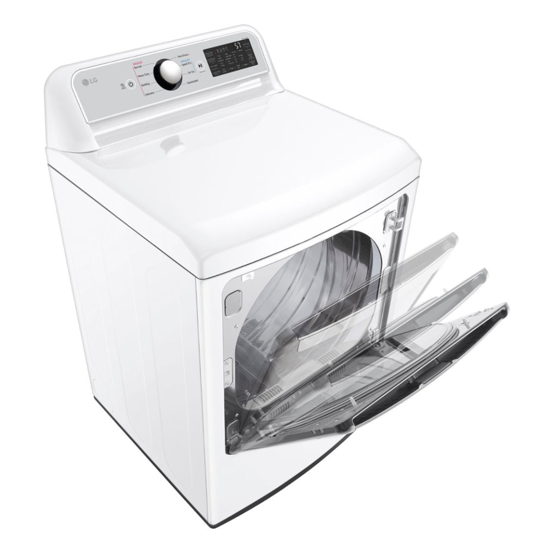 Secadora a gas inteligente LG DLG7401WE EasyLoad de 7,3 pies cúbicos, color blanco