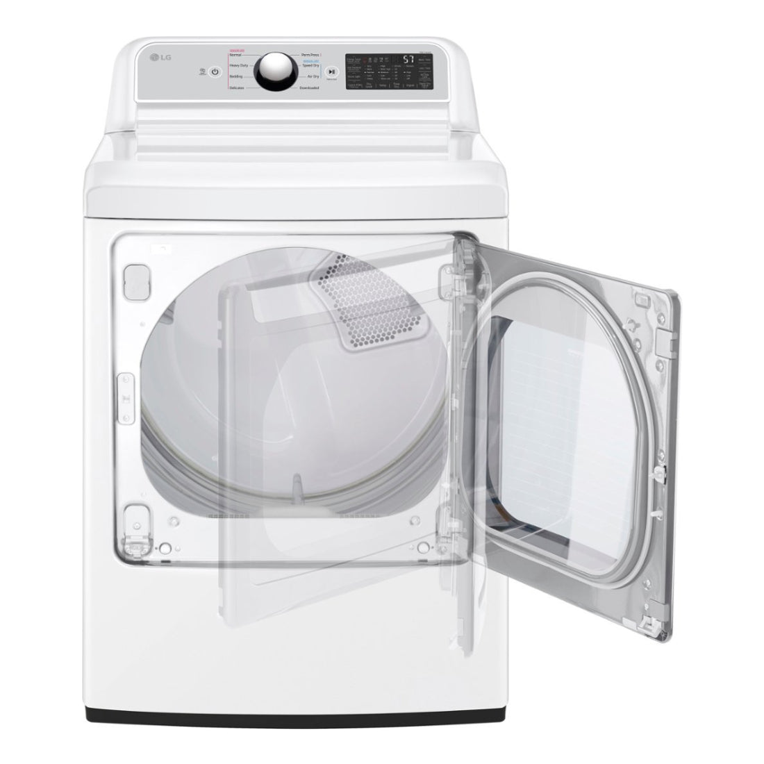 Secadora a gas inteligente LG DLG7401WE EasyLoad de 7,3 pies cúbicos, color blanco
