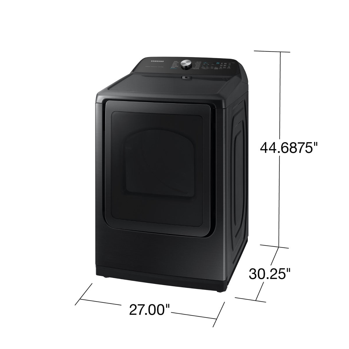 Samsung DVG52A5500V 7.4 cu. ft. Smart Gas Dryer with Steam Sanitize+ - Brushed Black - Curacao