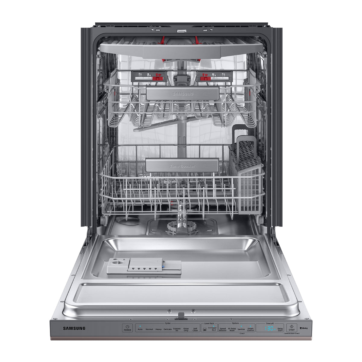 Samsung Bespoke DW80R9950UT 24" Smart 39dBA Dishwasher with Linear Wash - Fingerprint Resistant Tuscan Steel - Curacao