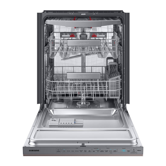 Samsung Bespoke DW80R9950UT 24" Smart 39dBA Dishwasher with Linear Wash - Fingerprint Resistant Tuscan Steel - Curacao