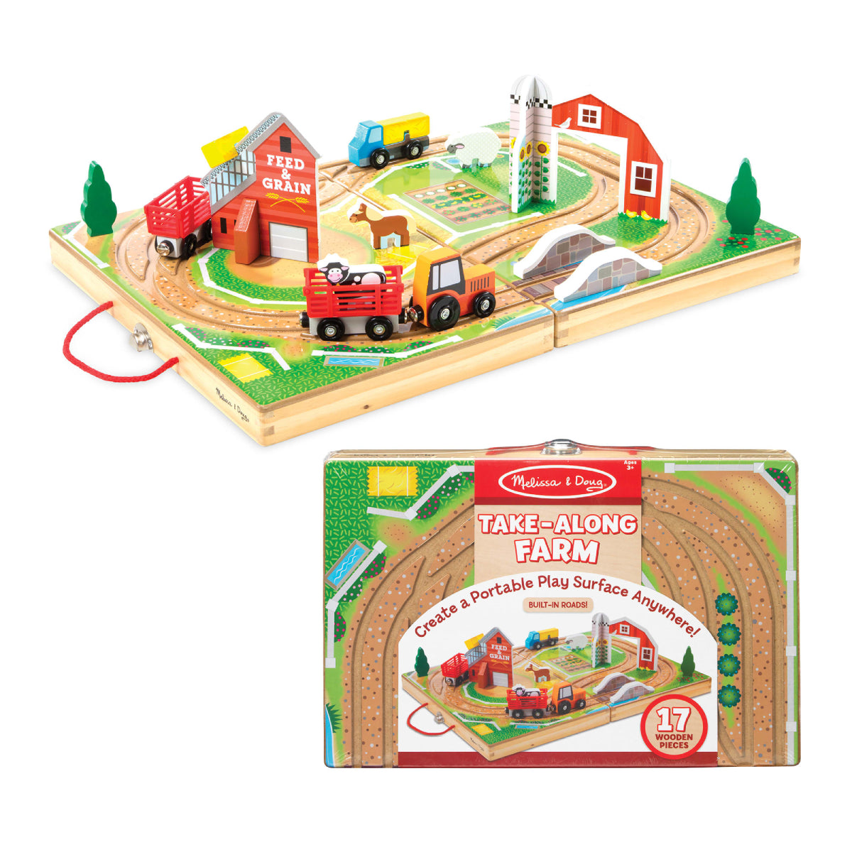 Melissa and Doug Take-Along Farm (17 Pieces)