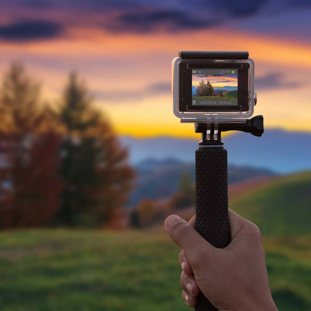 Aluratek ASC4KWF 4K Wi-Fi Sports Action Camera - Black