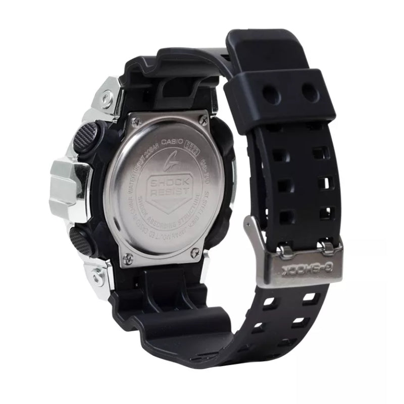 Casio G-Shock G-Steel Men's 53.4mm Black Strap Watch - Silver-Tone Dial