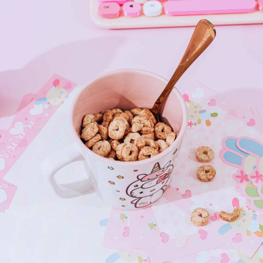 Sanrio Hello Kitty Unicorn 17 oz Ceramic Mug - White/Pink