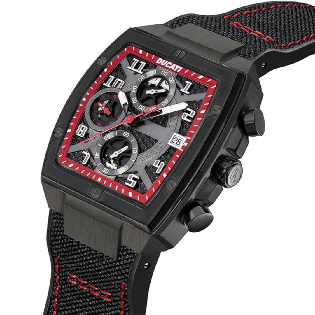 DUCATI Chronograph Watch 42mm Watch - Black/Red