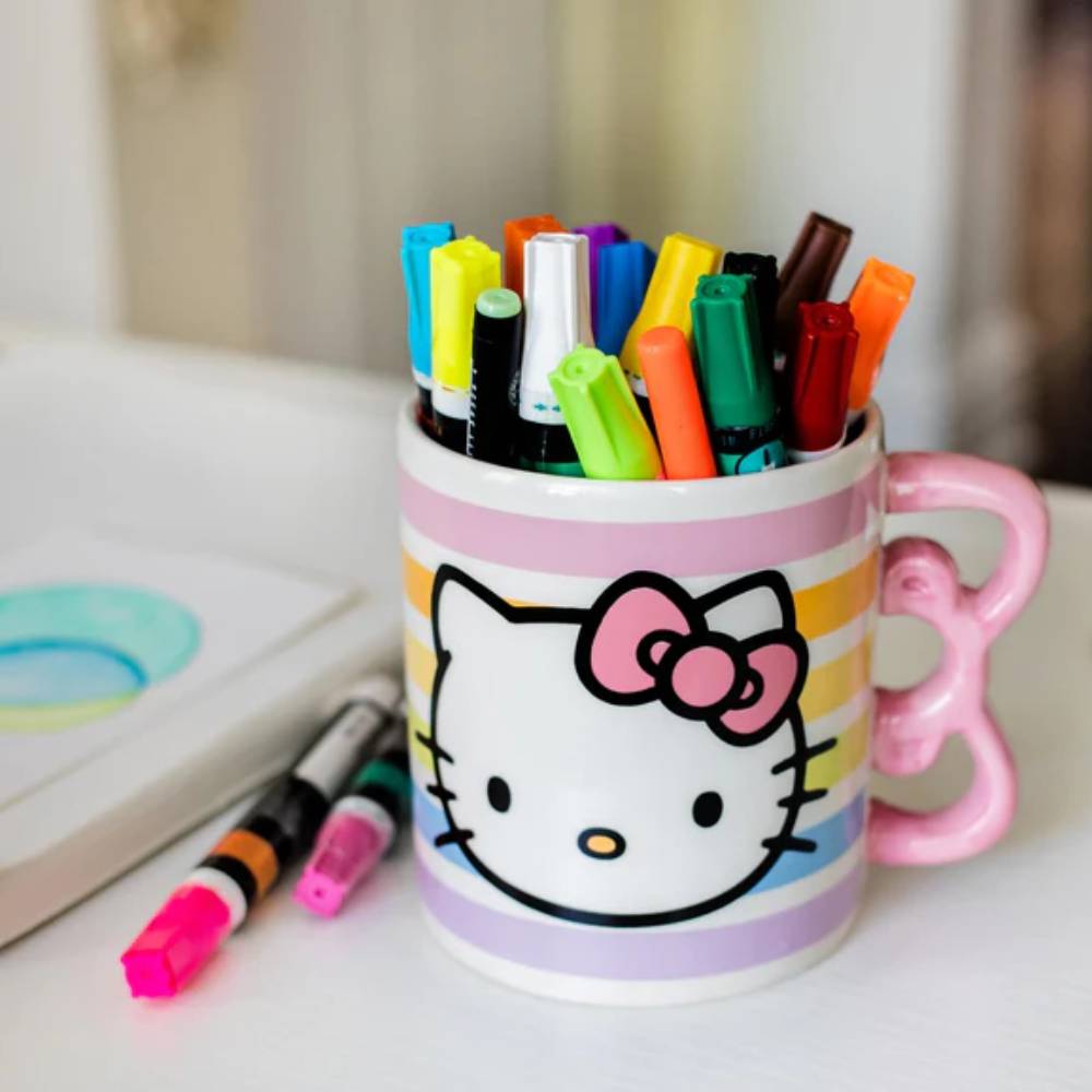 Sanrio Hello Kitty 20 oz Bow Handle Ceramic Mug - Pink