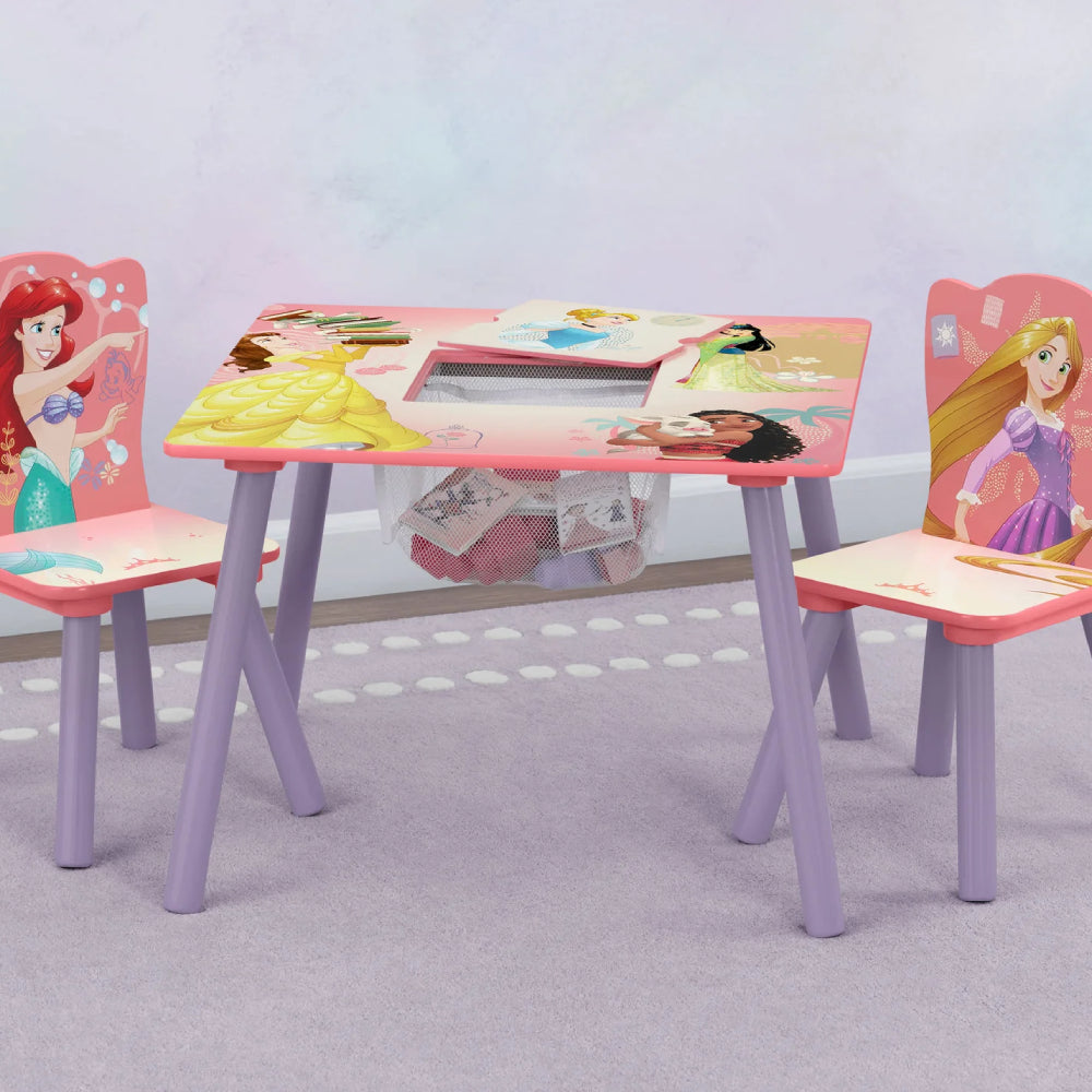 Delta Children Disney Princess Table and Chair Set with Storage