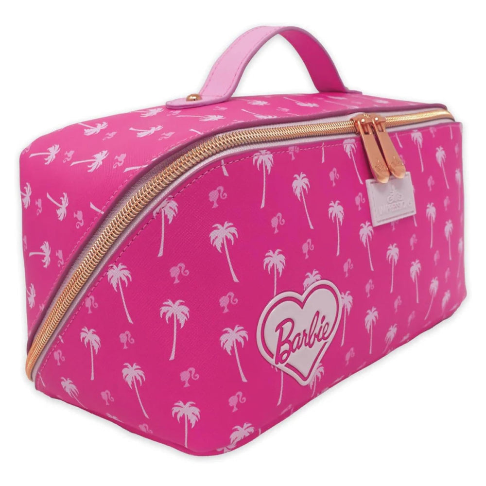 Impressions Vanity Barbie Unfold Travel Makeup Bag with Top Carrying Handle - Pink