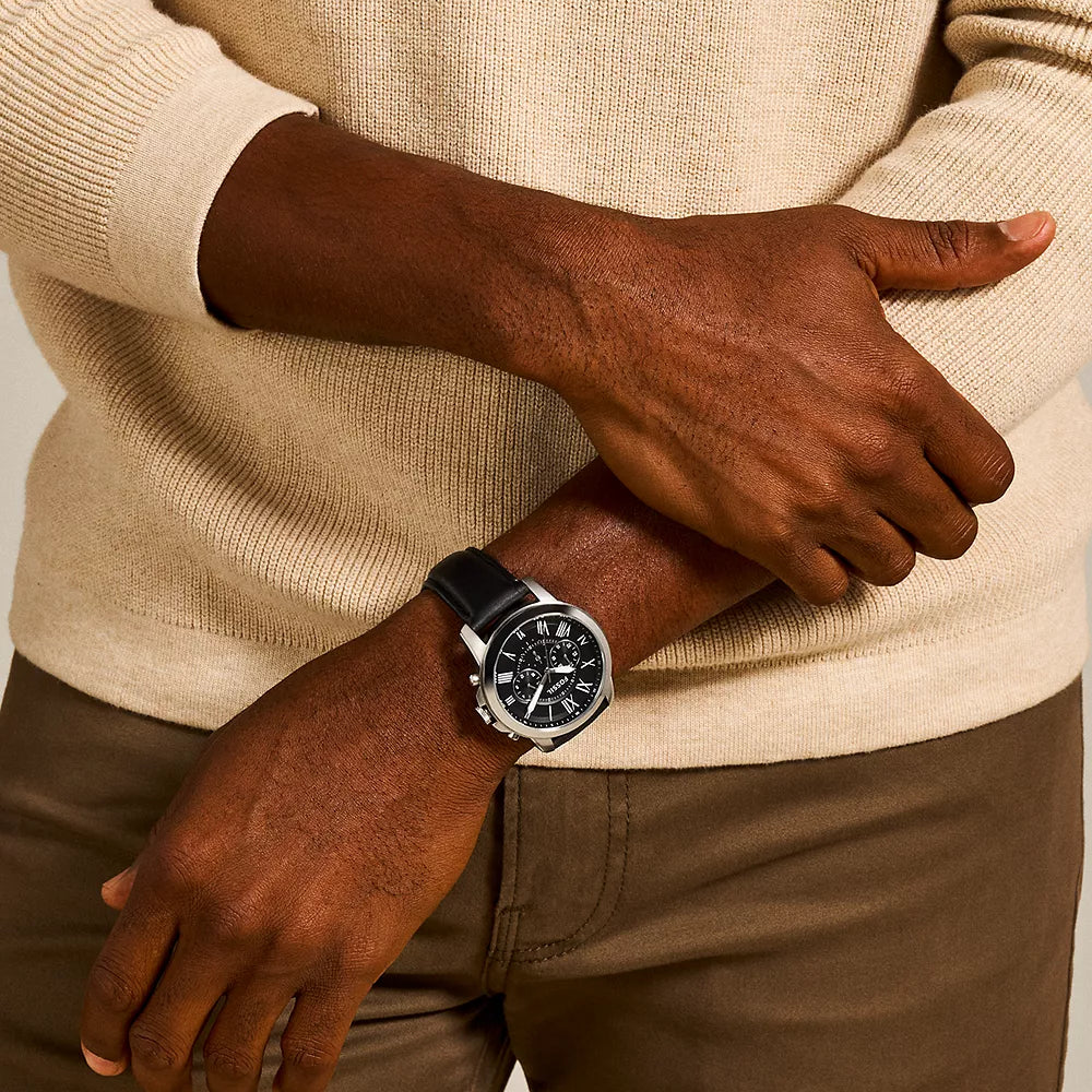 Fossil Grant Men's 44mm Strap Watch - Black