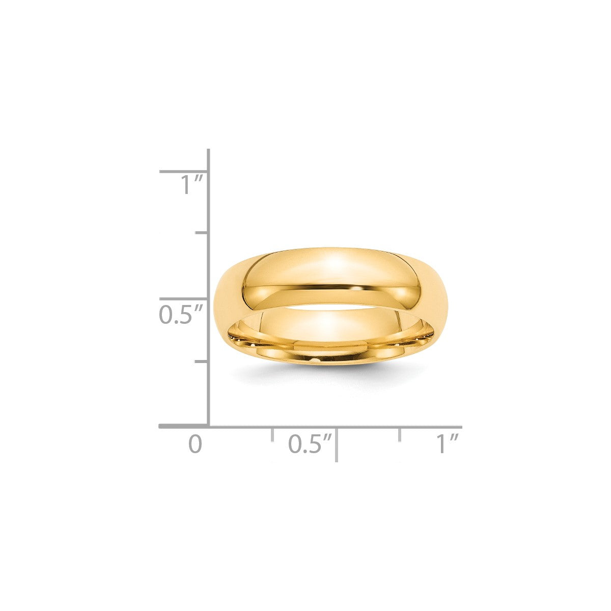 14K Yellow Gold Unisex Comfort Fit Wedding Band Ring